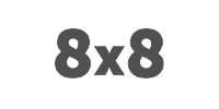 Grayscale 8x8 logo, client of LogiSense billing