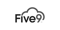 Grayscale Five9 logo, client of LogiSense billing