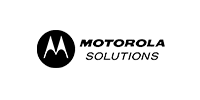 Grayscale Motorola logo, client of LogiSense billing