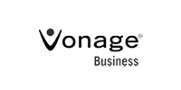 Grayscale Vonage logo, client of LogiSense billing